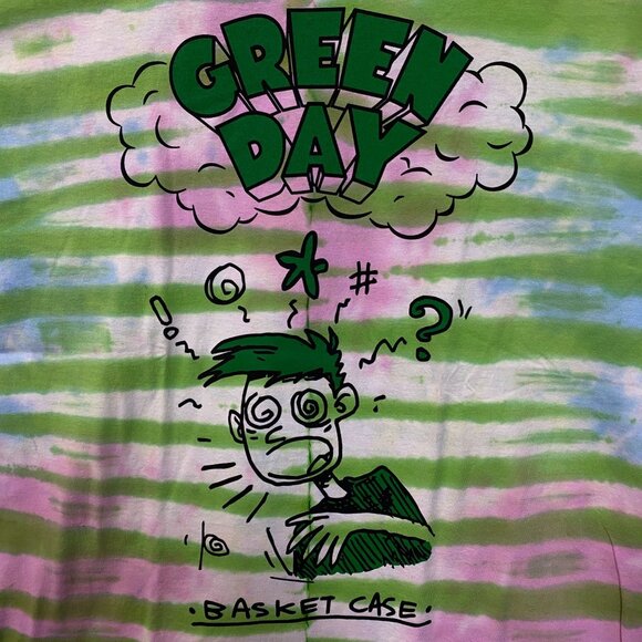 Green Day Basket Case Tie Dye Rock Tee Large - Picture 2 of 4